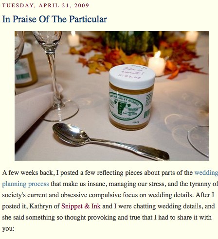 A Practical Wedding_ In Praise Of The Particular