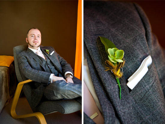 Groom and boutonniere detail