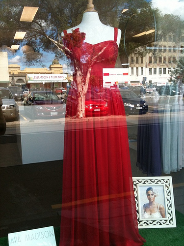 Bella in strawberry at our Prahran store