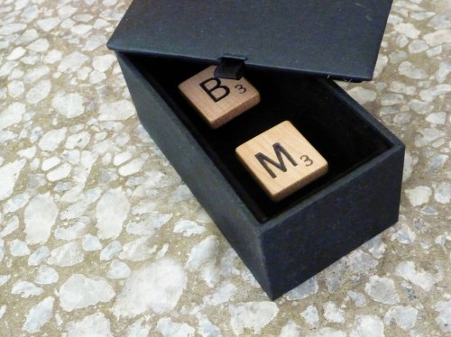 Scrabble tile cufflinks