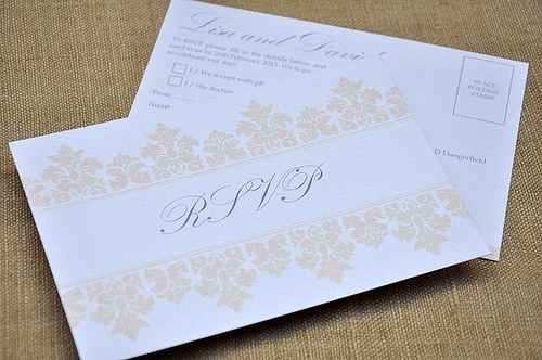 Regency RSVP Card Wedding Invitation by mini Moko