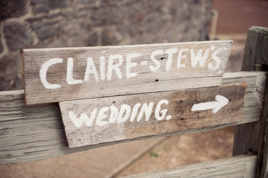handpainted wedding sign