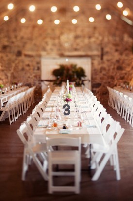 long table at wedding