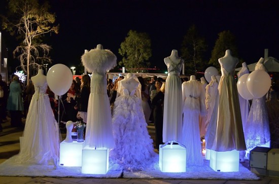 Gowns on display