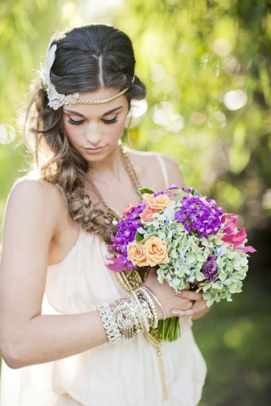 Orange and purple green bouquet  image by Photography by Nadean