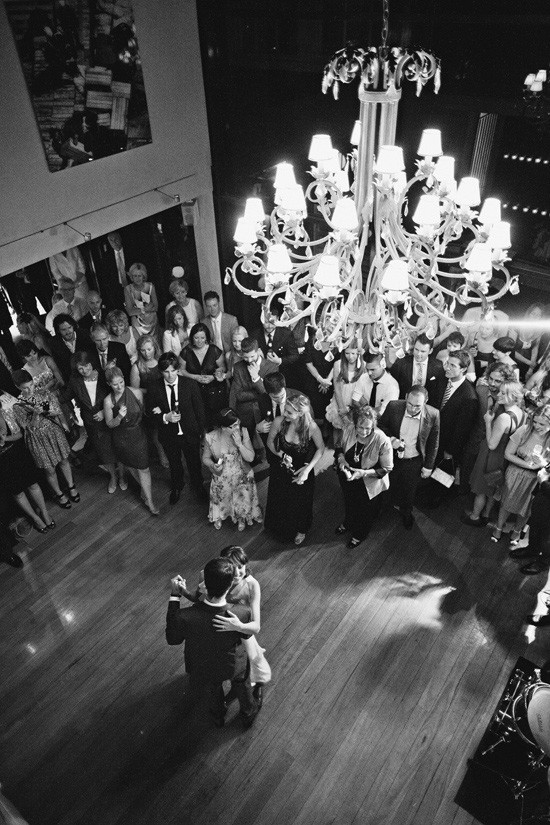 first dance under chandelier
