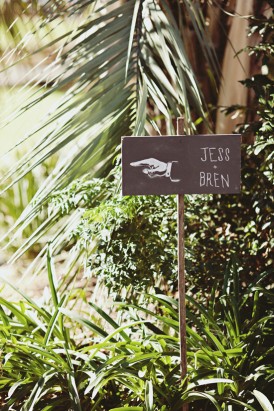park wedding sign