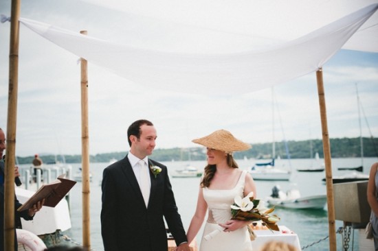 Tobhiyah and Daniel married under a Chuppah at the Vaucluse Yacht Club, Watson's Bay