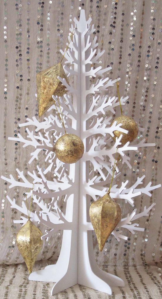 gold foil decorations tutorial Gold Leaf Ornament Tutorial