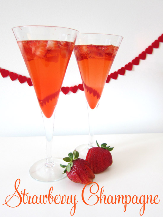 Strawberry champagne cocktail recipe