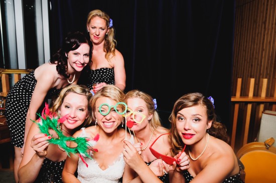 Bridal party in the photobooth