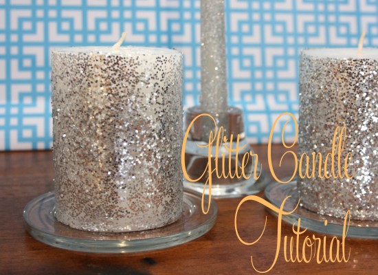 Glitter candle wedding