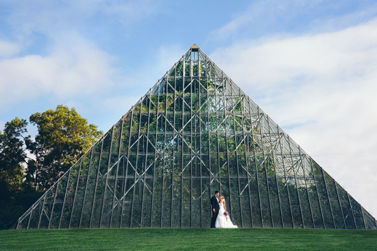 glass pyramid wedding