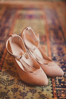 Pink Suede Wedding Shoes