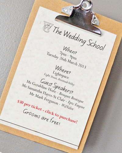 wedding school