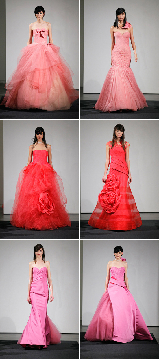 vera wang pink gowns