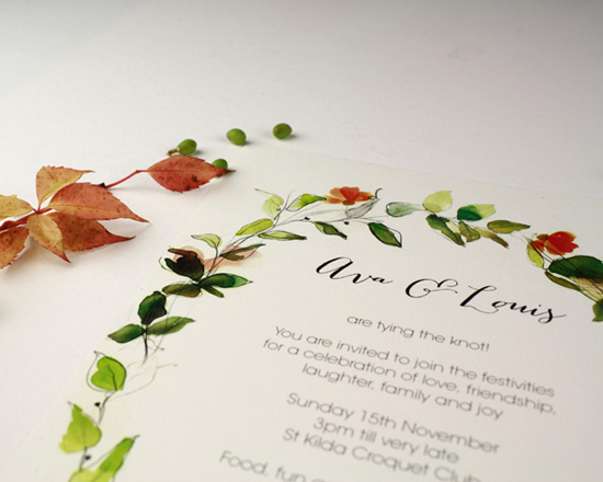 watercolour wedding invitation Corona004