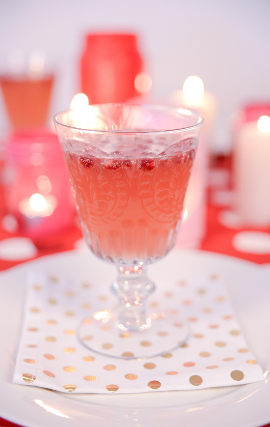 valentines pomegranate cocktail