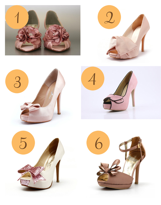A Touch of Pink Wedding Shoes