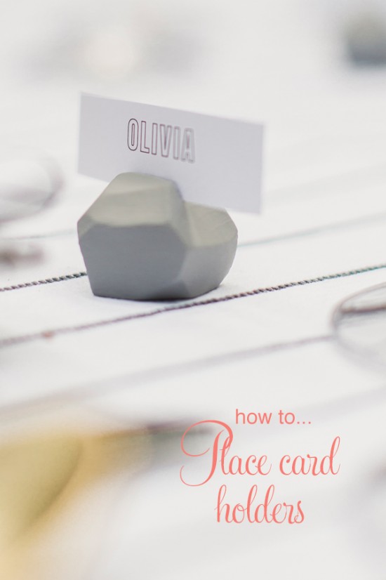 Clay place card holders