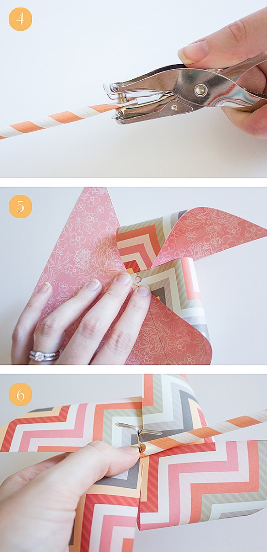 Akimbo DIY paper pinwheel