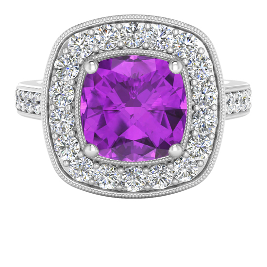 RS StyleRocks amethyst halo diamond ring 28 Jan 2014 - top