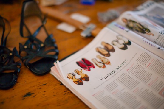 Fashion magazine featuring vintage stores such as Dolly Up Vintage Emporium on the counter