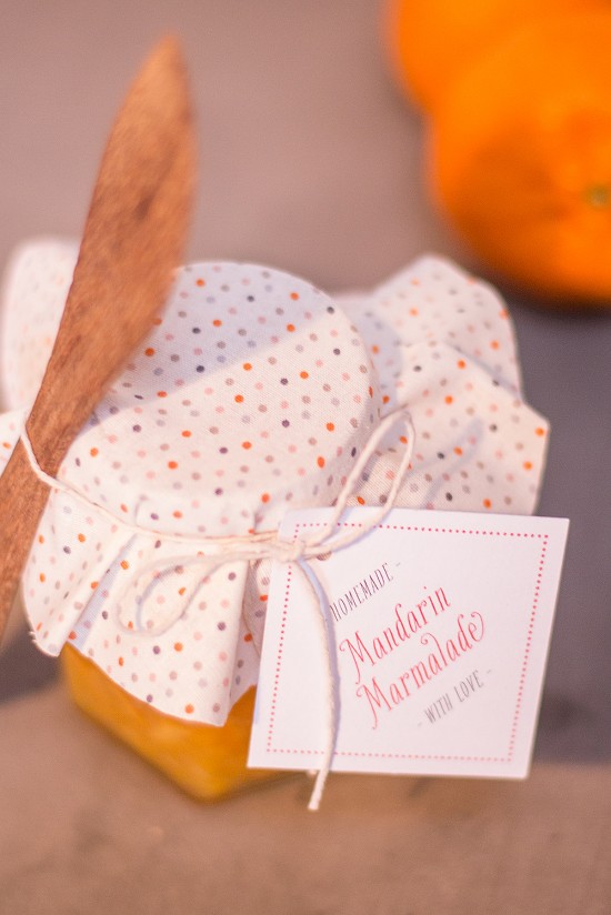 Mandarin marmalde with free printable favour tags