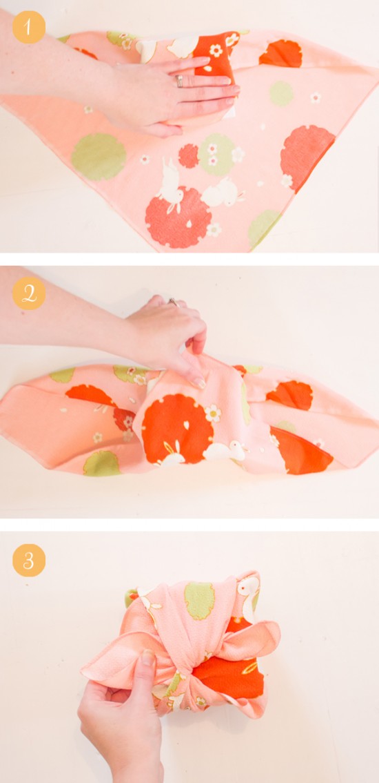 Silk scarf gift wrapping tutorial