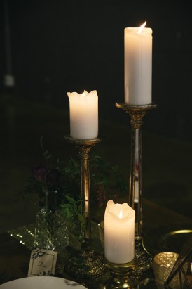 tarnished gold candlesticks
