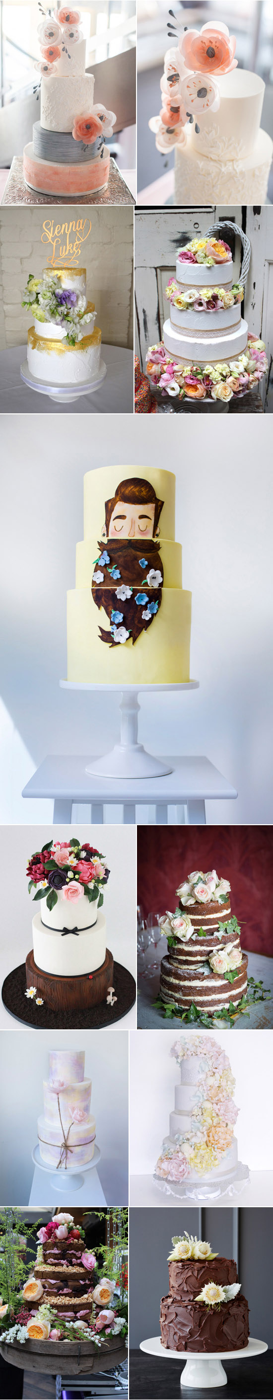 Spring inspired wedding cakes