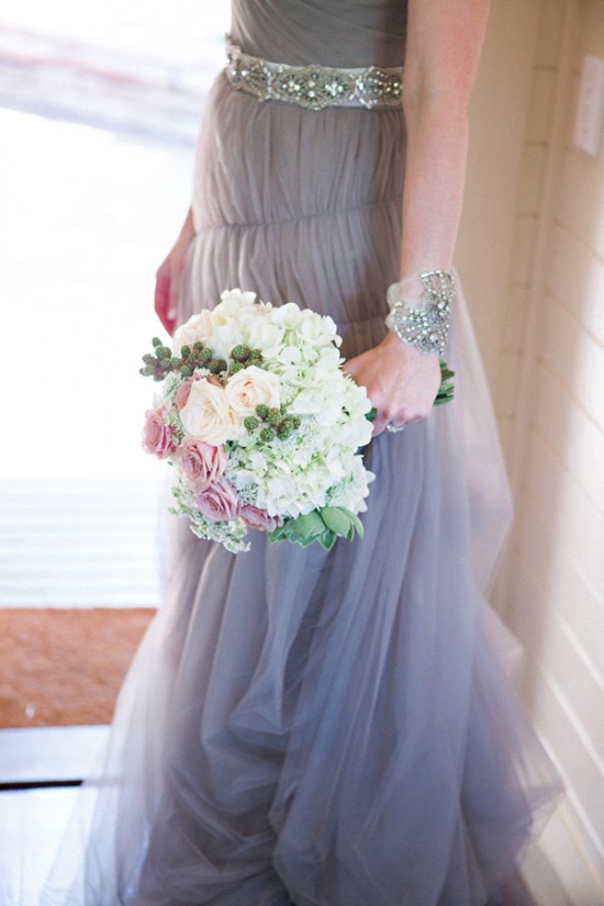grey wedding dress2353