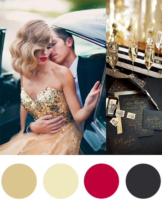 Christmas Colour Palette - Gold and Black