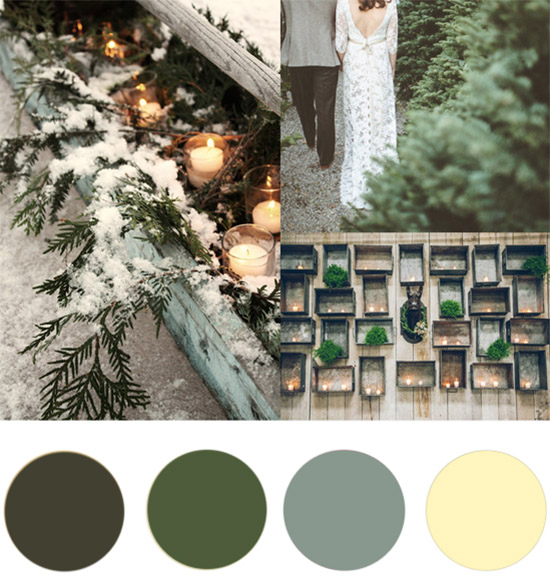 green and gold christmas colour palette