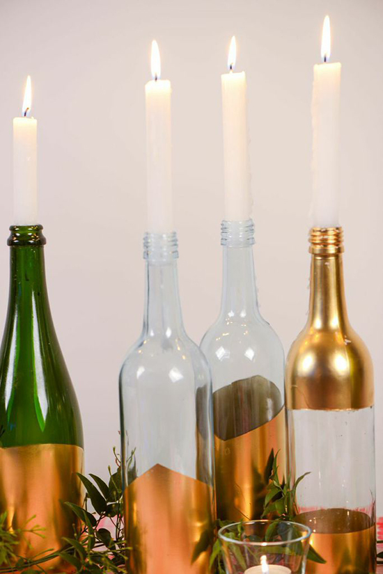 Dipped bottle candle holder tutorial 3