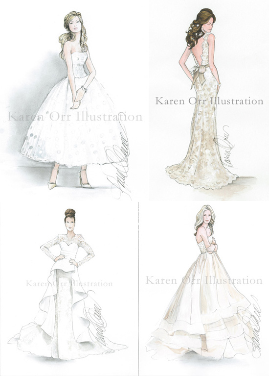 Karen orr bridal drawings