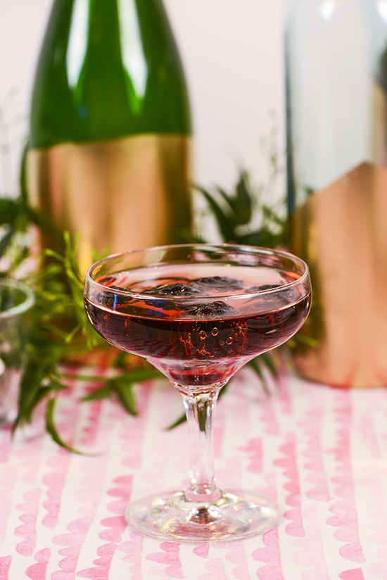berry elderflower cocktail