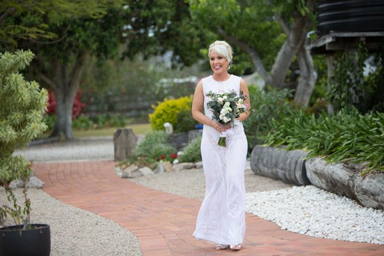 bride in white rachel gilvert