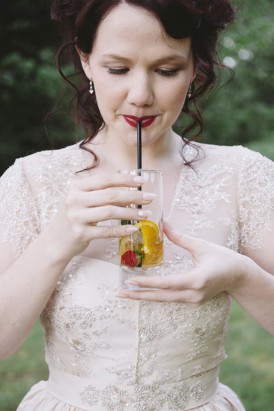 bride with pimms
