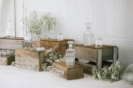 crystal decanter wedding decor