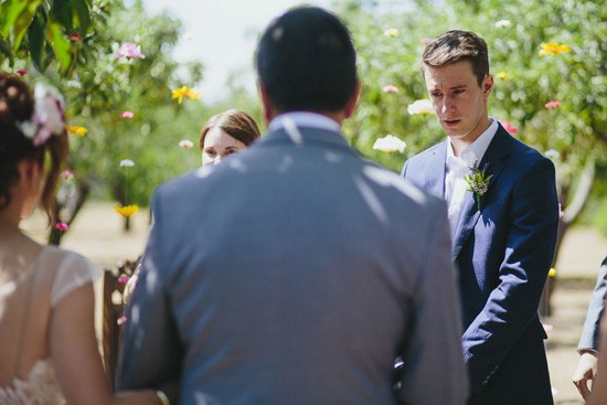 emotional groom at wedding