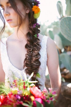 fishtail braid wedding hair