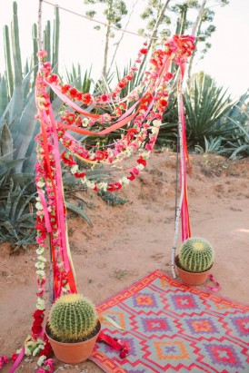 mexican inspired wedding arbour