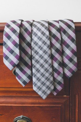 purple and black check ties