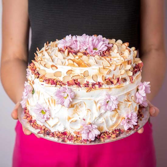 toasted meringue wedding cake