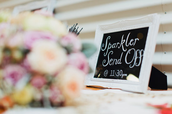 wedding sparkler send off sign