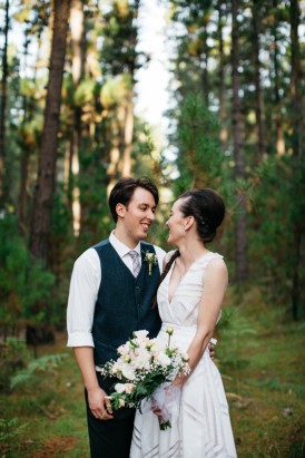 Australia forest wedding portrait