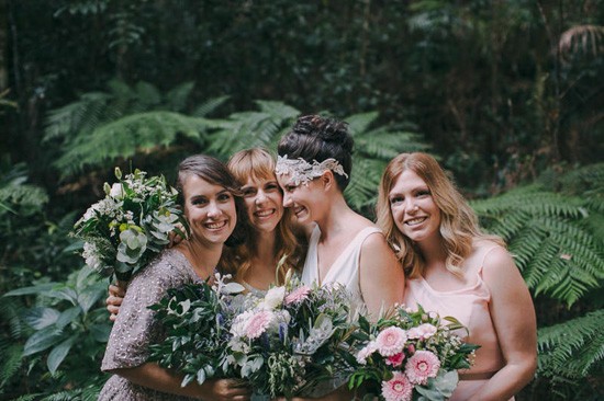 Australian bride with bridesmaids