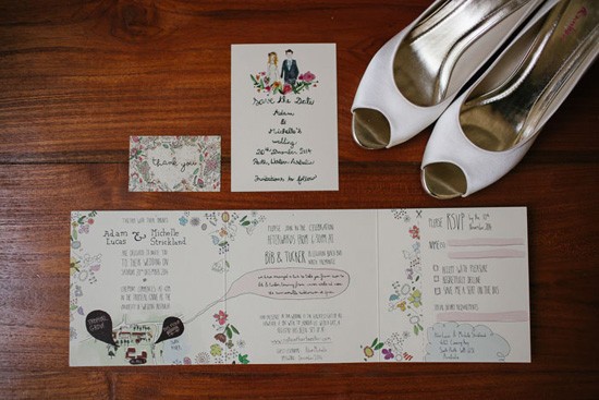 Beau est Mien wedding invitations