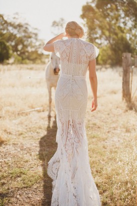 Lover Wedding Dress With Train